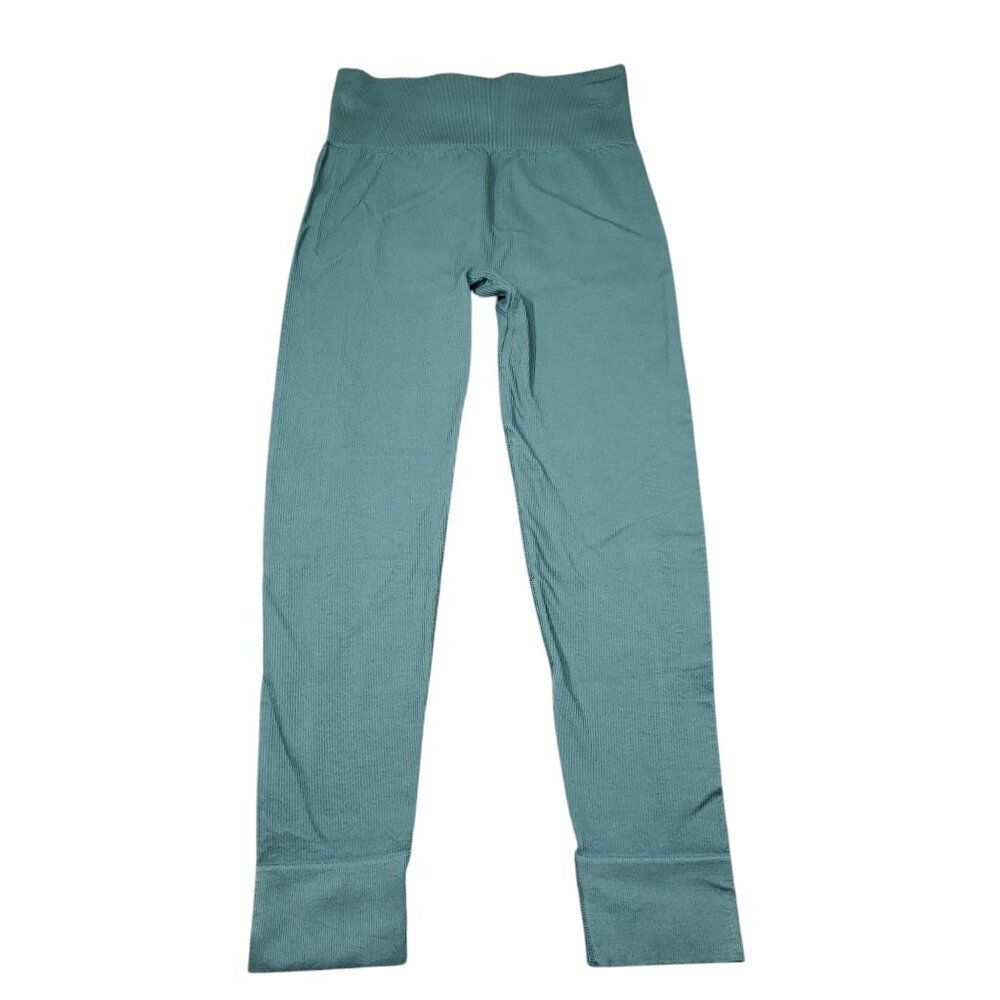Madewell MWL Teal Green Seamless Ribbed Leggings NF342 Size Small Medium